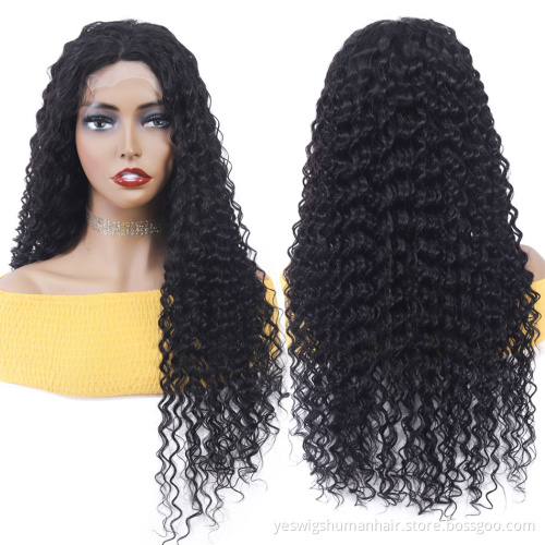 Loose Deep Wave Human Hair 4X4 Lace Front Wigs Hot Selling Malaysian Loose Deep Hair Lace Closure Wig Large Stock For Wholesale